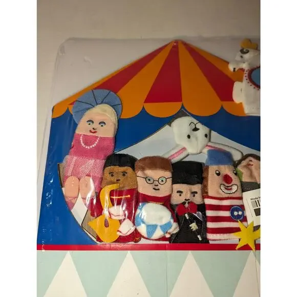 Ikea Klappar Cirkus Finger assorted Puppets Circus Set Tent New - Picture 4 of 7